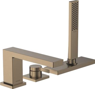 Hansgrohe Tecturis E 3-gats ééngreeps badrandmengkraan met sBox, Brushed Bronze
