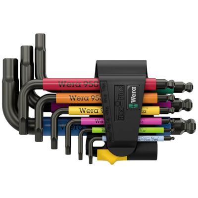 Wera 950/9 Hex-Plus Multicolour Imperial 3 Stiftsleutelset, BlackLaser, 9-delig - 05022641001