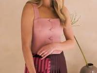 Pip Studio Frances Schoudertas Small Streep Roze - thumbnail