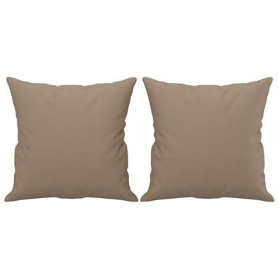 Tweezitsbank met sierkussens 140 cm kunstleer cappuccinokleurig