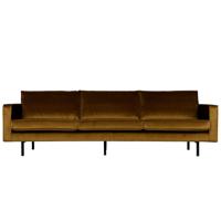 WOOOD Bank 'Rodeo' Velvet, 3-zits, kleur Honey (Geel) - thumbnail