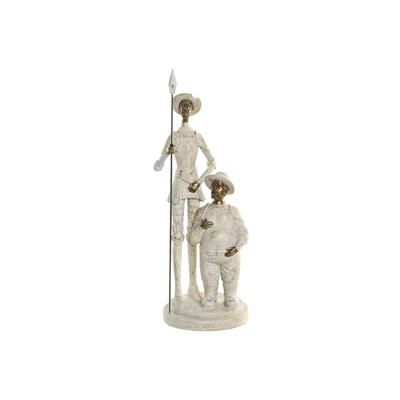 Decoratieve figuren Home ESPRIT Wit Gouden 14 X 13 X 42,5 CM Decoratieve figuren Home ESPRIT Wit Gouden 14 X 13 X 42,5 CM