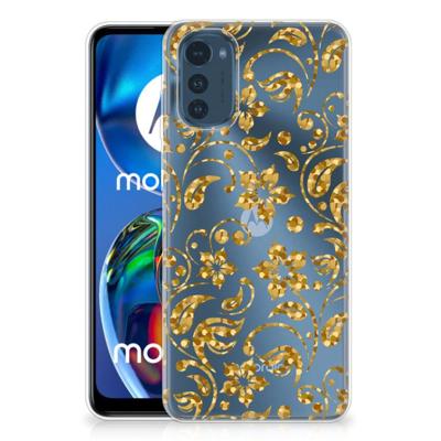 Motorola Moto E32/E32s | TPU Case | Gouden Bloemen Motorola Moto E32/E32s | TPU Case | Gouden Bloemen
