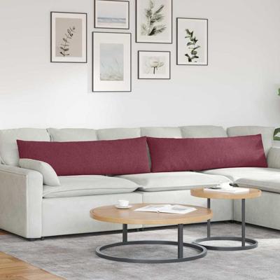 VidaXL Sofa kussens 2 pcs wijnrood 145 x 40 cm stof