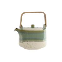 Theepot Home ESPRIT Wit Groen Bamboe Porselein 1 L - thumbnail