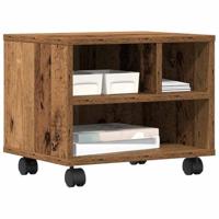 VidaXL Printerstand met opslag oudhout 41 x 32 x 33.5 cm bewerkt hout - thumbnail