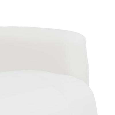 Fauteuil verstelbaar met voetensteun kunstleer wit