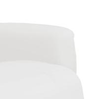 Fauteuil verstelbaar met voetensteun kunstleer wit - thumbnail