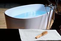 Vrijstaand Bad Sapho Tess Gegoten Marmer 157x70x67 cm Wit - thumbnail