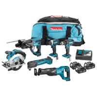 Makita DLX6038T Accu Combiset 6-delig 18V 5.0Ah in Trolley Tas - thumbnail