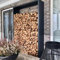 Houtopslag Beltza Zwart 150 x 38.5 x 150 cm Geroba - Geroba - thumbnail