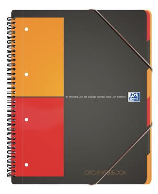 Oxford 100102777 Collegeblok Grijs, Oranje, Rood DIN A4+ Geruit Aantal paginas: 80