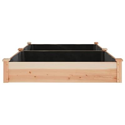 VidaXL Plantenbak verhoogd met voering 240x120x25 cm massief vurenhout