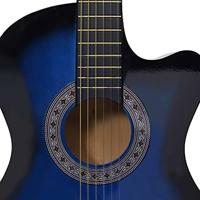 VidaXL Gitaar cutaway met 6 snaren western klassiek 38" getint blauw - thumbnail