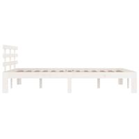 Bedframe massief hout wit 140x190 cm - thumbnail