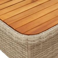 5-delige Tuinset met kussens poly rattan beige - thumbnail