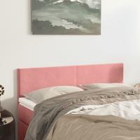 Hoofdborden 2 st 72x5x78/88 cm fluweel roze - thumbnail