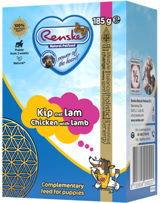 Renske Puppy vers bereid kip met lam natvoer hond (tetra) 24 x 185 g