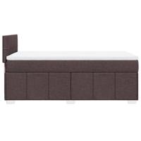 Boxspring met matras stof donkerbruin 80x200 cm - thumbnail