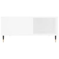 Salontafel 80x80x36,5 cm bewerkt hout wit - thumbnail