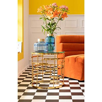 Kare Design Jupiter Bijzettafel - Glas|Goudkleurig Metaal