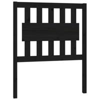 Hoofdbord 80,5x4x100 cm massief grenenhout zwart - thumbnail