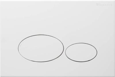 Saqu Oval bedieningspaneel glanzend wit voor Geberit Sigma reservoir 12cm (UP320)