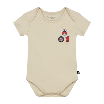 MV Baby - Romper - Short Sleeve - Creme - 74 / 80 - Max Verstappen