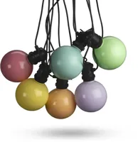 Konstsmide Snoer 10 LED globe verlichting 5 meter pastel wit - thumbnail