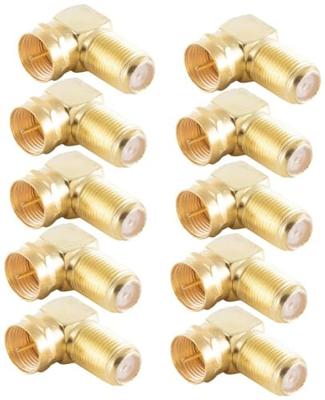 Shiverpeaks BS15-301814 F-adapter, haaks Verguld Aansluitingen: F-stekker, F-bus 10 stuk(s)
