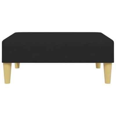 Slaapbank 2-zits met kussens en voetenbank stof zwart