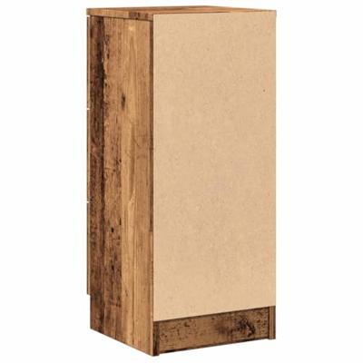 Dressoirs 2 st 30x30x70 cm bewerkt hout oud houtkleurig Dressoirs 2 st 30x30x70 cm bewerkt hout oud houtkleurig