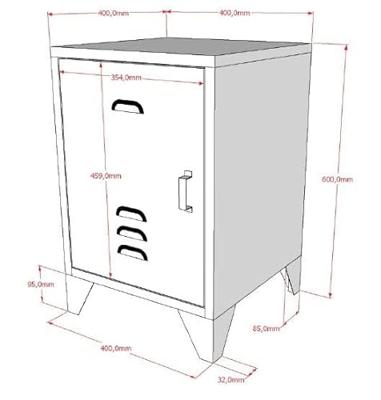 Vipack Bronxx Nachtkastje - Wit