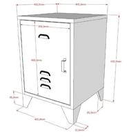 Vipack Bronxx Nachtkastje - Wit - thumbnail
