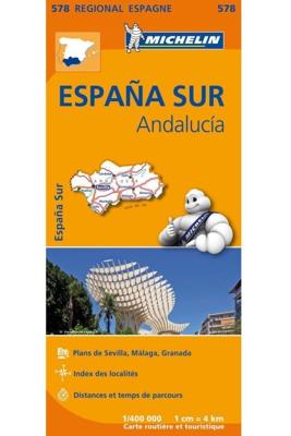 Michelin Wegenkaart 578 Spanje Zuid - Andalucía (Paperback) Michelin Wegenkaart 578 Spanje Zuid - Andalucía (Paperback)