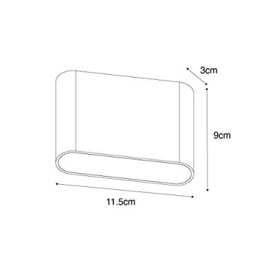 QAZQA Moderne buiten wandlamp roestbruin 11,5 cm incl. LED IP65 -