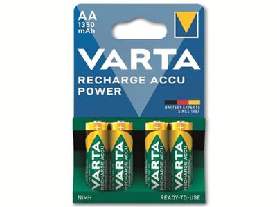 Varta RECH.AC.Power AA1350mAh Bli4 Oplaadbare AA batterij (penlite) NiMH 1350 mAh 1.2 V 4 stuk(s) Varta RECH.AC.Power AA1350mAh Bli4 Oplaadbare AA batterij (penlite) NiMH 1350 mAh 1.2 V 4 stuk(s)