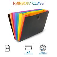 Viquel Rainbow Class voorordner, liggend model met 8 vakken - thumbnail