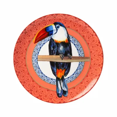 Heinen Delfts Blauw - Wandbord mandala toekan d26.5cm Heinen Delfts Blauw - Wandbord mandala toekan d26.5cm