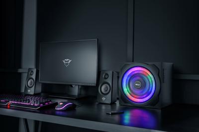 Trust gxt 629 tytan rgb illuminated 2.1 speaker set pc-luidspreker (zwart)