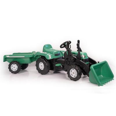 Dolu pedaal trekker graafmachine + aanhanger groen