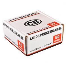 Luidsprekerkabel 2 x 1mm 50 M Rood Zwart 40-42246