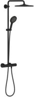 Grohe Rainshower douchesysteem thermostatisch met handdouche 3 straalsoorten phantom black 22119kf0 - thumbnail