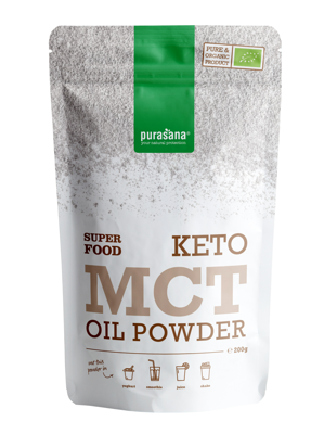 Purasana MCT olie poeder vegan bio 200 Gram Purasana MCT olie poeder vegan bio 200 Gram