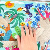 24-delige puzzel Coco de Toekan DJECO blauw - thumbnail