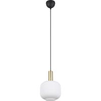 LED Hanglamp E27 - Mat Messing & Wit Glas - Modern Design - thumbnail