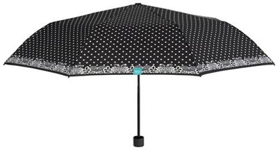 Perletti paraplu automatisch 96 cm microvezel zwart/wit