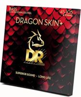 DR Strings Dragon Skin+ Coated Bass Strings 45-105 Stainless Steel voor elektrische basgitaar - thumbnail