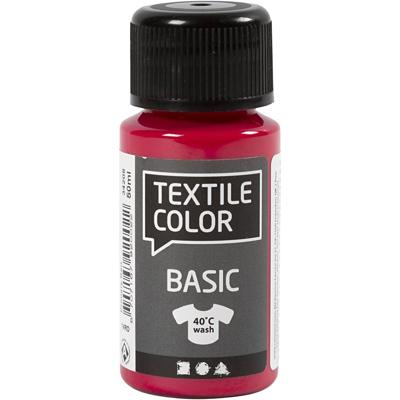 Creativ Company Textile color semi-dekkende textielverf - primair rood, 50ml