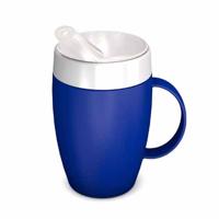 Ornamin beker met conische binnenbeker blauw met drinktuit 4 mm inhoud 160ml - thumbnail